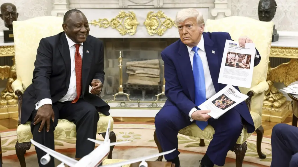President van Zuid-Afrika met Trump