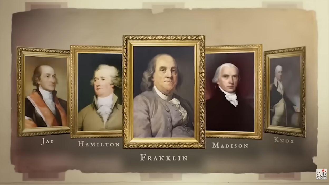 Washington, Jefferson en Madison