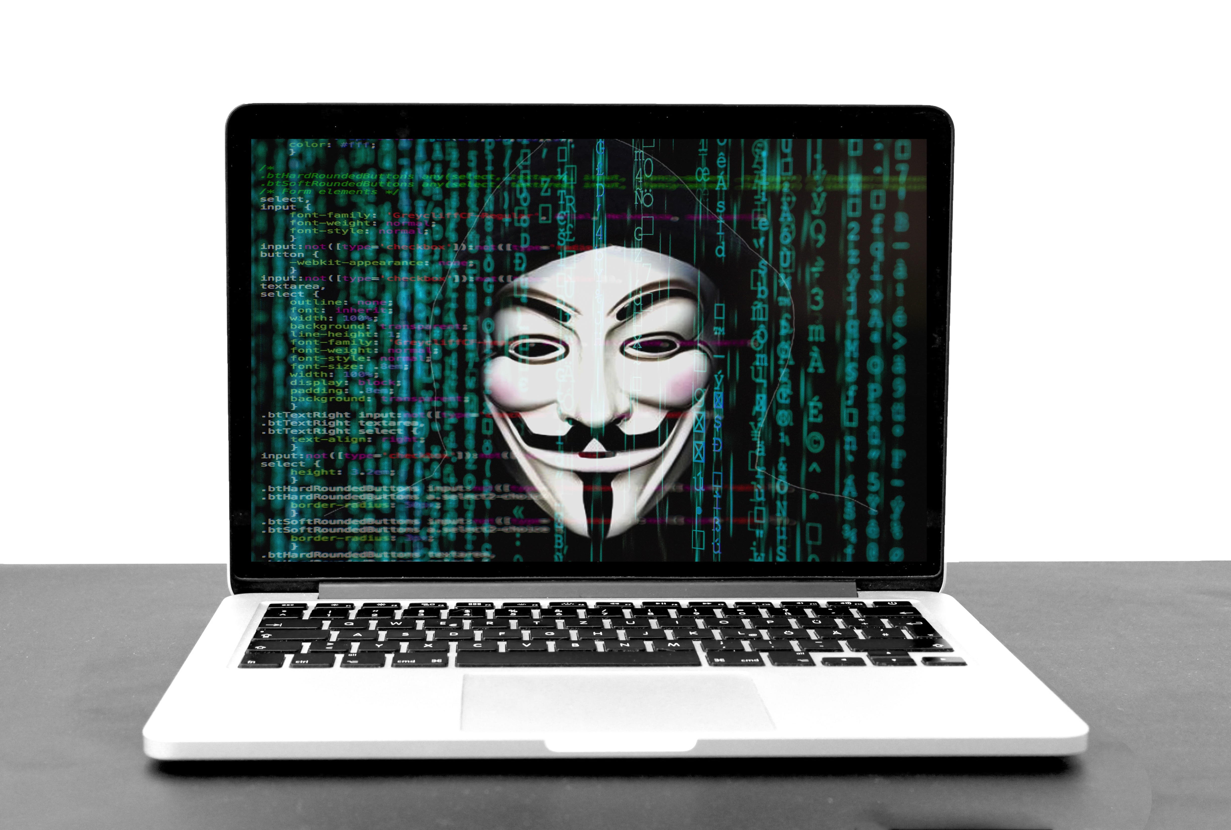 Hacker and laptop