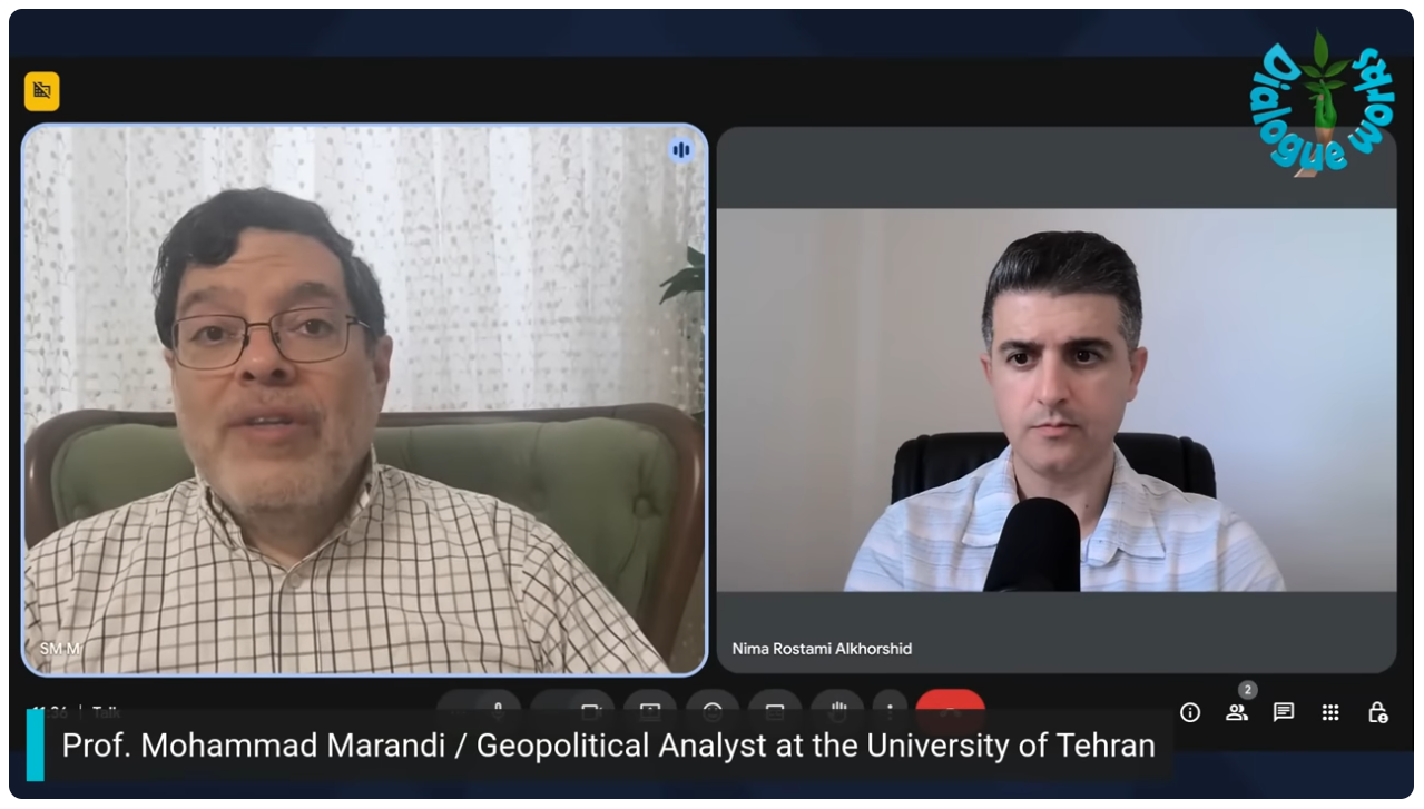 Professor Marandi en Nima Alkorshid